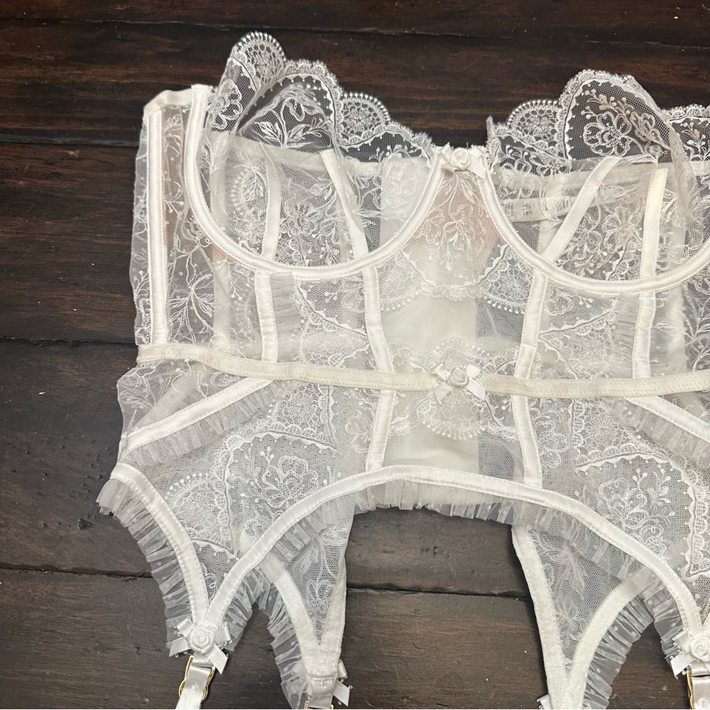 New! For Love And Lemons Forever Garter Bustier L 51513 - Picture 4 of 9
